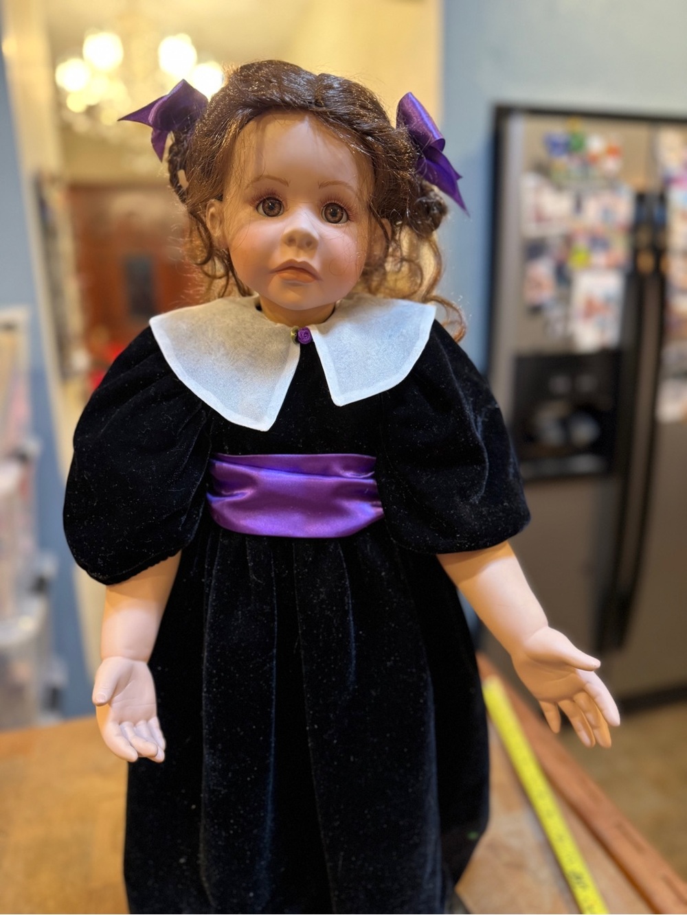 Vintage Dorthy Kreiss Porcelain 26”Toddler Doll Samantha Rare Elite Doll 117/800